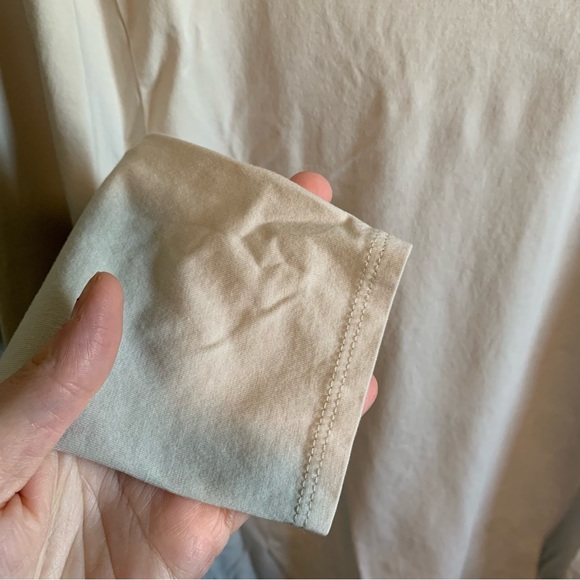 Soft Surroundings Basic Cream Long Sleeve Top-Md - Picture 3 of 5